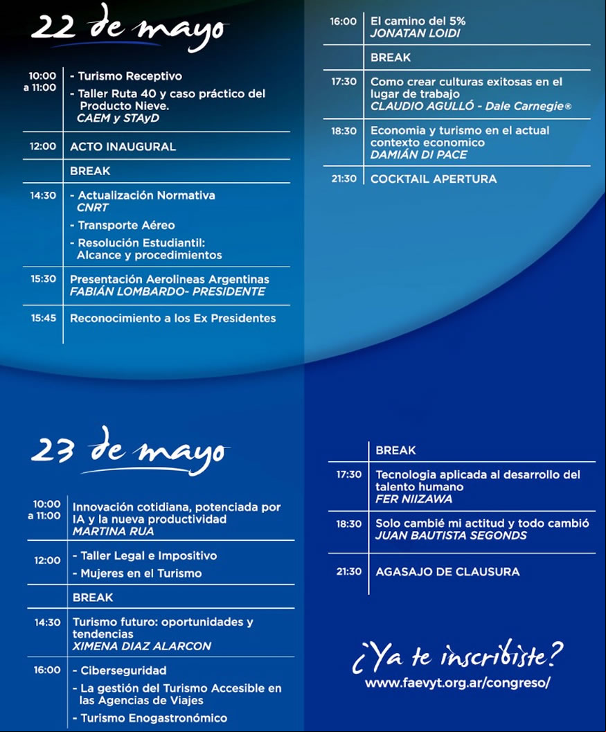 50 Congreso Agentes Viajes - Programa