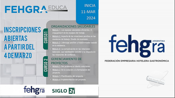 FEHGRA comienza a dictar sus cursos de capacitación 2024