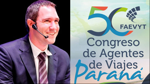 Conferencia magistral de Damián Di Pace en el Congreso de Agentes de Viajes FAEVYT